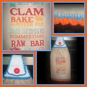 Clam Bake - Crochet Kitchen Towel